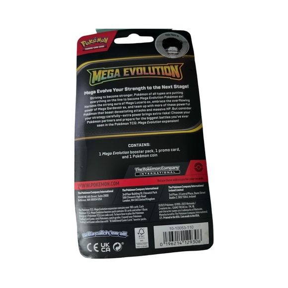 Pokémon TCG Mega Evolution Booster Pack with 1 Promo Card and 1 Pokémon Coin - Picture 2 of 2